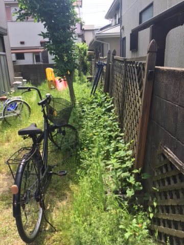 【BEFORE】自転車置き場施工